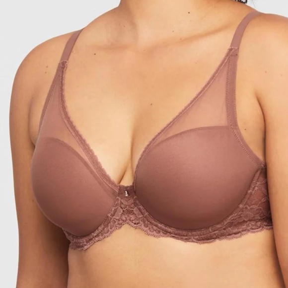 Mystique Plunge Bra - 32E - Pecan - Picture 3 of 3